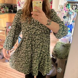 🌿Green Floral Dress 🌿